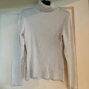 INC International Concepts - Turtleneck - Fitted - Cream - Sz L